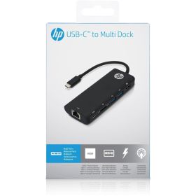 HP 3 Port USB-C Multi Hub Docking Station (2UX26AA#ABB)